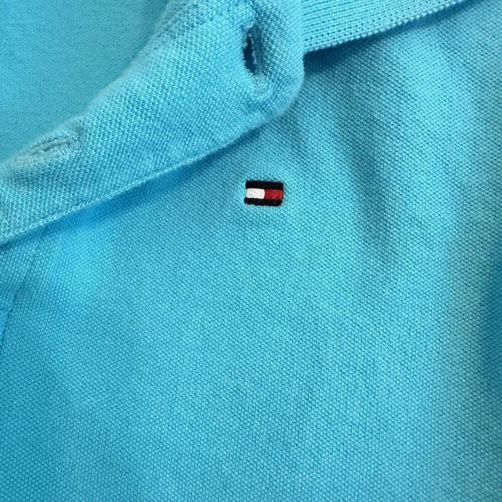 Tommy Hilfiger Boys Short Sleeve Polo Shirt Blue Size X-Large (16-18)EUC! - Picture 3 of 8